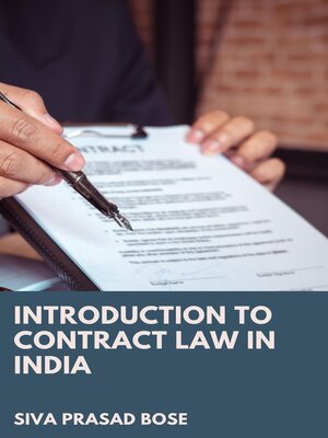 cover image of Introduction to Contract Law in India